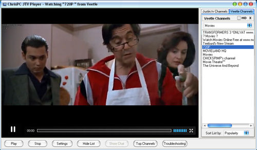 High quality movie in HD from Veetle - ChrisPC JTV Player