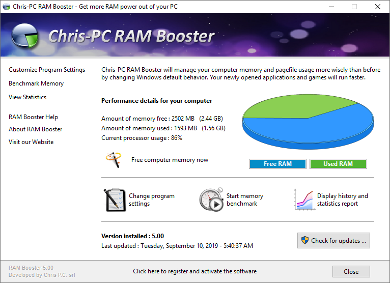 Chris-PC CPU Booster Installed Successfully - Thank you for choosing our products!